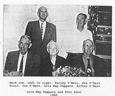 Lola May Peppers and sons 1962